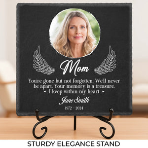 Custom Photo To Live In The Hearts - Memorial Personalized Custom Square Shaped Memorial Stone - Sympathy Gift For Family Members