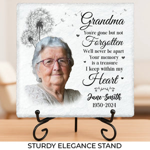 Custom Photo Your Life Was A Blessing - Memorial Personalized Custom Square Shaped Memorial Stone - Sympathy Gift For Family Members