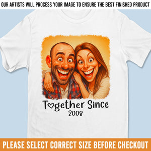 T-shirt unisexe personnalisé avec photo humoristique, sweat à capuche premium – Cadeaux d'anniversaire de mariage personnalisés pour mari et femme, lui et elle – Pas de contrepartie, juste de l'amour
