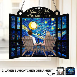 The View’s Better With You - Couple Personalized Window Hanging Suncatcher Ornament - Gift For Husband Wife, Anniversary