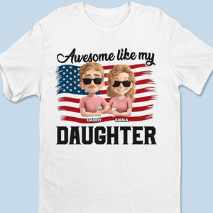 Papa, propulsé par ma fille - T-shirt unisexe personnalisé pour la famille, t-shirt premium, sweat à capuche - Fête des pères, cadeau pour papa