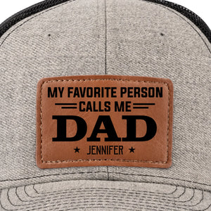 Heureux d'être appelé papa - Chapeau personnalisé en cuir avec patch - Fête des pères, cadeau pour papa, grand-père