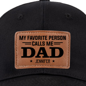 Heureux d'être appelé papa - Chapeau personnalisé en cuir avec patch - Fête des pères, cadeau pour papa, grand-père