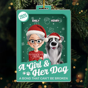 Custom Toy Box Acrylic Ornament - Personalized Christmas Birthday Gifts For Dog Lovers, Dog Dad And Mom - A Girl’s Best Friend Forever