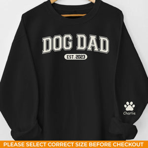 Travaillez dur pour être un papa sexy - Sweat-shirt unisexe personnalisé pour chien et chat avec motif sur la manche - Cadeau pour propriétaires d'animaux et amoureux des animaux