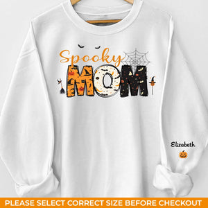 Maman, tu es ma sorcière préférée d'Halloween - Sweat-shirt unisexe personnalisé avec motif sur la manche - Cadeau d'Halloween pour maman, grand-mère
