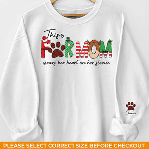 Love, Fur, And Holiday Cheer - Dog & Cat Personalized Custom Unisex Sweatshirt With Design On Sleeve - Christmas Gift For Pet Owners, Pet Lovers