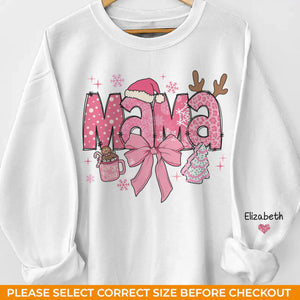 Grandkids Are The Sunshine In Grandma’s Day - Family Personalized Custom Unisex Sweatshirt With Design On Sleeve - Christmas Gift For Mom, Grandma