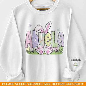 L'amour de grand-mère est ma force - Sweat-shirt unisexe personnalisé avec motif sur la manche - Cadeau pour maman et grand-mère