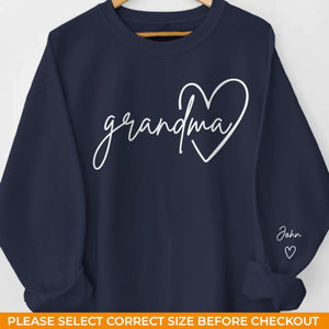 Grandmas Make Life Sweeter - Family Personalized Custom Unisex Sweatshirt, Hoodie With Design On Sleeve - Christmas Gift For Mom, Grandma