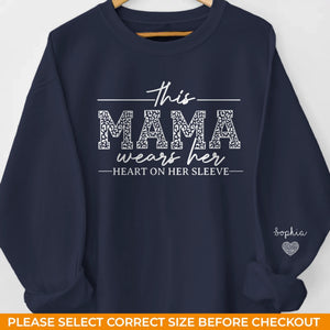 Carrying Love In Every Gesture - Family Personalized Custom Unisex Sweatshirt, Hoodie With Design On Sleeve - Gift For Mom, Grandma