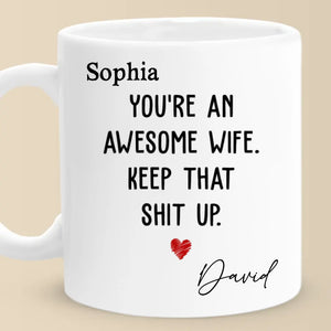 Tu es une épouse formidable - Tasse personnalisée pour couple - Cadeau pour mari et femme, anniversaire