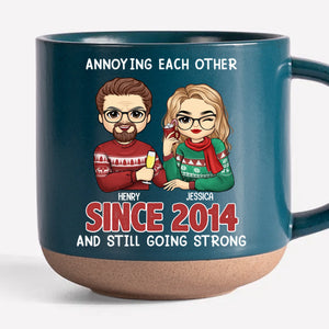 Tasse en céramique personnalisée « S'agacer mutuellement pour toujours » pour couple – Cadeau pour mari et femme, anniversaire