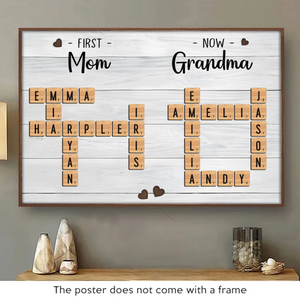 L'amour d'une maman et d'une grand-mère est le plus beau cadeau que nous puissions recevoir - Affiche horizontale personnalisée pour la famille - Cadeau de Noël pour maman et grand-mère