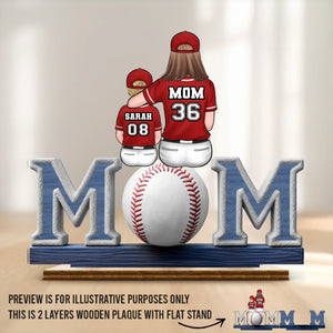 Raising Champions With Love - Family Personalized Custom Shaped 2-Layered Wooden Plaque With Flat Stand - Mother's Day, House Warming Gift For Mom, Sport Lovers, Sport Players