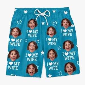 Photo personnalisée : vous avez une ambiance tropicale - Short de plage hawaïen personnalisé amusant pour homme - Cadeau de vacances d'été, cadeau de fête d'anniversaire pour mari