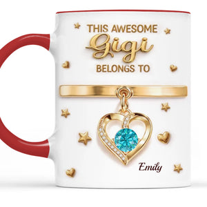 Custom 3D Inflated Effect Printed Accent Mug - Personalized Mother's Day Gifts For Mom, Grandma - Grandma And Mom Forever