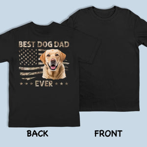 T-shirt, sweat à capuche et sweat-shirt unisexe personnalisé avec photo « Père chien » - Cadeau pour la fête des pères et les amoureux des animaux