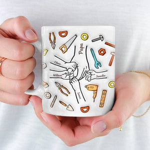 Un père transporte des photos là où se trouvait son argent - Mug personnalisé 3D à effet gonflé - Fête des pères, cadeau pour papa, grand-père