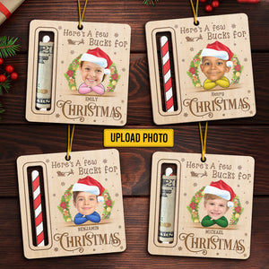 Photo personnalisée : quelques dollars pour un Noël mémorable ! Ornement personnalisé pour la famille, porte-monnaie en bois, forme personnalisée ! Cadeau de Noël pour bébés, enfants et membres de la famille.