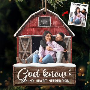 Photo personnalisée pour couple : profitez ensemble de Noël ! Décoration personnalisée pour couple ! Décoration en bois personnalisée ! Cadeau de Noël pour mari et femme, anniversaire