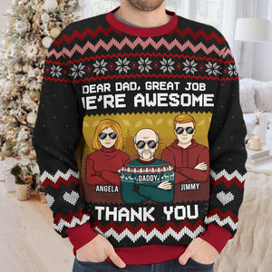 Nous sommes géniaux - Sweat-shirt moche personnalisé pour la famille - Pull en laine unisexe - Cadeau de Noël pour papa