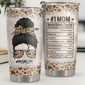 Valeurs nutritionnelles pour maman - Verre - À ma maman, Cadeau pour maman, Cadeau de la part de sa fille et de son fils, Cadeau d'anniversaire pour maman