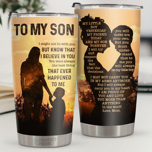 Je suis fier de toi et je t'aime plus que tout au monde - Tumbler - À mon fils, cadeau pour fils, cadeau de maman pour fils, cadeau d'anniversaire pour fils