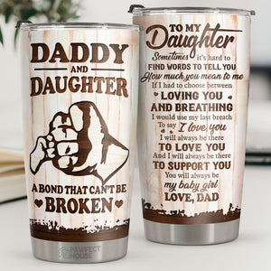 Parfois, il est difficile de trouver les mots pour te dire combien tu comptes pour moi - Tumbler - À ma fille, cadeau pour fille, cadeau fille de papa, cadeau d'anniversaire pour fille
