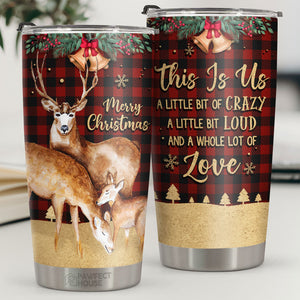 Un peu de folie, un peu de bruit et beaucoup d'amour - Gobelet - Cadeau de Noël pour la famille, le couple, les amis, décoration de Noël, cadeau de vacances