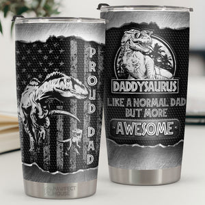 Papasaurus, comme un papa normal, mais en plus génial ! Gobelet – À mon papa, cadeau pour papa, cadeau de la part de sa fille et de son fils, cadeau d'anniversaire pour papa