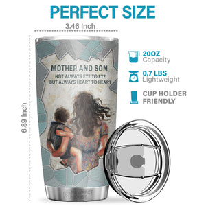 Never Feel That You Are Alone I’m Always Right Next To You - Tumbler - To My Son, Gift For Son, Son Gift From Mom, Birthday Gift For Son