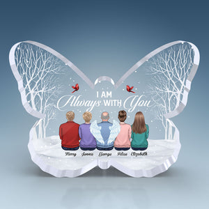 Pour toujours dans nos cœurs - Plaque commémorative personnalisée en acrylique en forme de papillon - Cadeau de condoléances, cadeau pour les membres de la famille