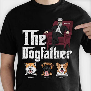 Le Père Chien Vintage Dog Dad en Costume - Cadeau pour Papa Chien - T-shirt Unisexe Personnalisé, Sweat à Capuche