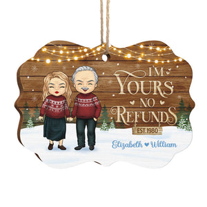 Je suis à toi, aucun remboursement, année d'estimation - Décoration de Noël en bois personnalisée en forme de Benelux - Cadeau pour couple, mari et femme, anniversaire, fiançailles, mariage, cadeau de mariage, cadeau de Noël