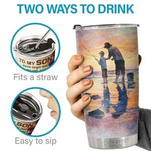 Apprends de tout, tu peux être l'homme que je sais que tu peux être - Tumbler - À mon fils, cadeau pour fils, cadeau fils de papa, cadeau d'anniversaire pour fils