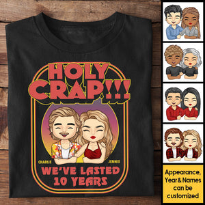 Oh là là ! On a tenu des années ! T-shirt, sweat à capuche ou sweat-shirt unisexe personnalisé – Cadeau pour couple, mari et femme, anniversaire, fiançailles, mariage, etc.