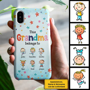 Cette grand-mère incroyable appartient à ces enfants cool - Cadeau pour maman, grand-mère - Coque de téléphone personnalisée