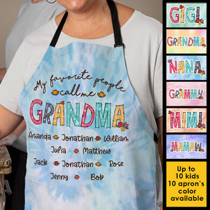 Mes personnes préférées m'appellent - Cadeau pour maman, cadeau pour grand-mère - Tablier personnalisé