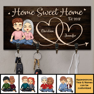 Il n'y a pas d'endroit plus charmant que la maison - Porte-clés personnalisé, porte-clés - Cadeaux d'anniversaire, cadeau pour couples, mari et femme