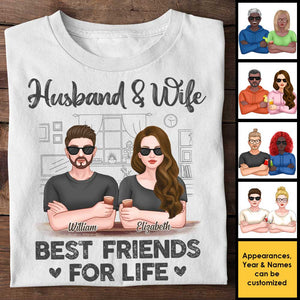 Mari et femme sont les meilleurs amis pour la vie - Cadeau pour couples, mari et femme, t-shirt unisexe personnalisé, sweat à capuche