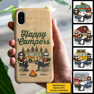 Nous sommes des campeurs heureux - Cadeau pour couples en camping, mari et femme - Coque de téléphone personnalisée