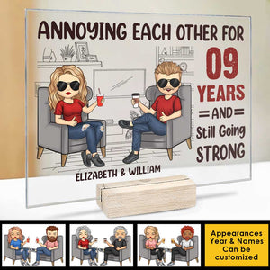 Nous nous ennuyons depuis longtemps et maintenant nous sommes toujours aussi forts - Cadeau pour couples, mari et femme, plaque acrylique personnalisée