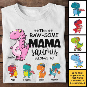Ce Nanasaurus brut appartient à ces enfants - Cadeau pour maman, grand-mère - T-shirt unisexe personnalisé, sweat à capuche