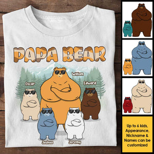 Papa Ours Génial - T-shirt et sweat à capuche unisexe personnalisé - Cadeau pour papa et grand-père