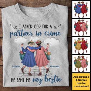 Dieu m'a envoyé ma meilleure amie - T-shirt unisexe personnalisé, sweat à capuche - Cadeau pour meilleure amie
