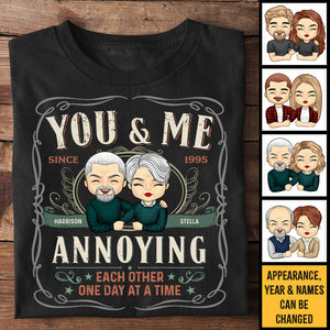 Toi et moi, on s'agace un jour à la fois - T-shirt unisexe personnalisé, sweat à capuche, sweat-shirt - Cadeau pour couple, mari et femme, anniversaire, fiançailles, mariage, cadeau de mariage