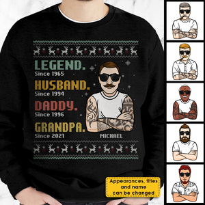 Legend Husband Daddy Grandpa - Personalized T-shirt, Hoodie, Unisex Sweatshirt.