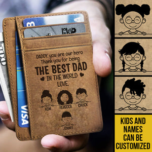 Le meilleur papa du monde - Porte-cartes personnalisé - Cadeau pour papa