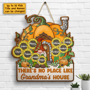 Il n'y a pas d'endroit comme la maison de grand-mère - Panneau en bois personnalisé - Cadeau pour grand-mère, grands-parents